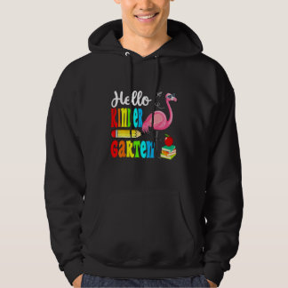 Flamingo Hello Kindergarten Happy First Day Of Sch Hoodie