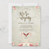 flamingo het binden van de knoop die uitnodigingen (Voorkant)