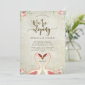 flamingo het binden van de knoop die uitnodigingen (Staand voorkant)