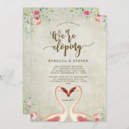 flamingo het binden van de knoop die uitnodigingen