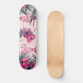 Flamingo Hibiscus Oerwoud Siesta #2 #tropical Persoonlijk Skateboard (Voorkant)