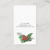Flamingo Hibiscus Tropische bladeren Oorbel Displa Visitekaartje (Achterkant)
