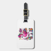 Flamingo hiphop bagagelabel (Voorkant verticaal)