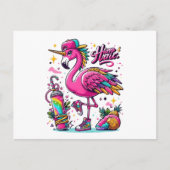 Flamingo hiphop briefkaart (Voorkant)
