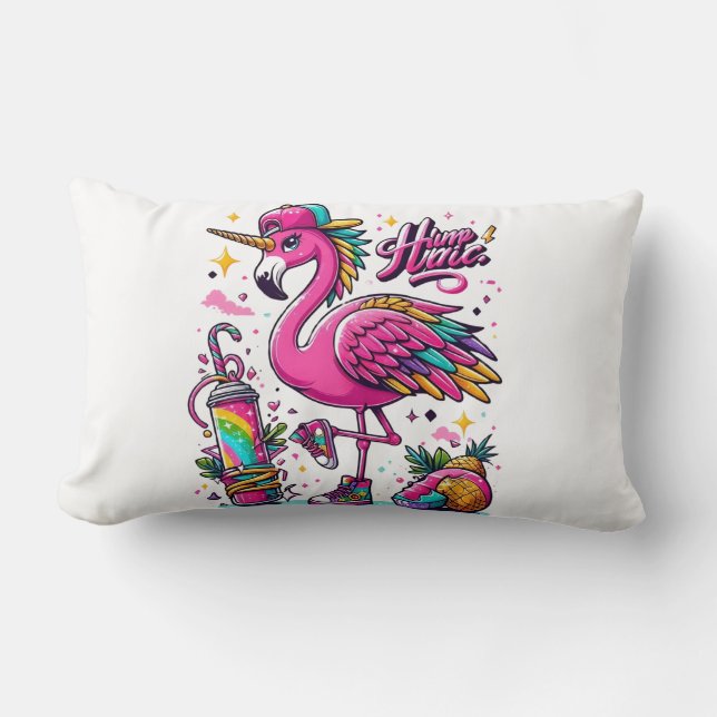 Flamingo hiphop kussen (Voorkant)