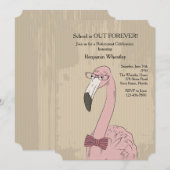 Flamingo Hipster Uitnodiging (Voorkant / Achterkant)