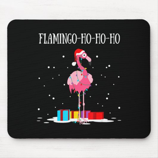 Flamingo Ho Ho Ho Nk Christmas Tree Lights Chain X Muismat (Voorkant)