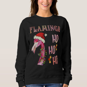 Flamingo Ho Ho Merry Kerstroze Pet van de kerstman Trui