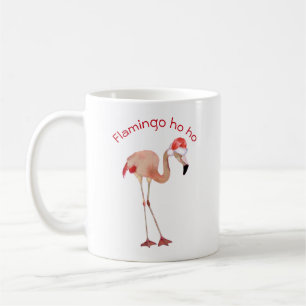 Flamingo ho pun waterverf kerstvakantie koffiemok