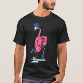 Flamingo Hockey Flamingo die Hockey Flamingo afspe T-shirt (Voorkant)
