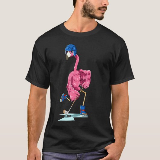 Flamingo Hockey Flamingo die Hockey Flamingo afspe T-shirt (Voorkant)
