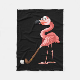 Flamingo Hockey Flamingo die Hockey speelt Fleece Deken