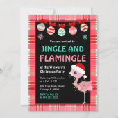 Flamingo Holiday Christmas Party Kaart (Voorkant)