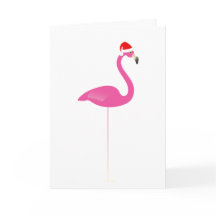 Flamingo Holiday Folded Card
