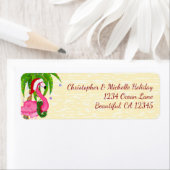 Flamingo Holiday Palm Beach-kerstadres Etiket (Insitu)