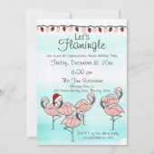 Flamingo Holiday Party Kaart (Voorkant)