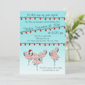 Flamingo Holiday Party Kaart (Staand voorkant)