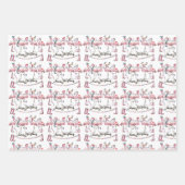 Flamingo Holiday Party Wrapping Paper (Voorkant 3)