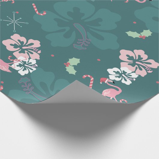 Flamingo Holiday Wrapping Paper Cadeaupapier (Hoek)