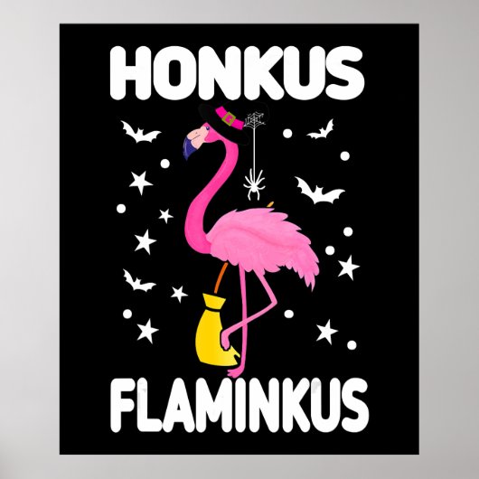 Flamingo | Honkus Flaminkus Halloween Flamingoo Poster (Voorkant)