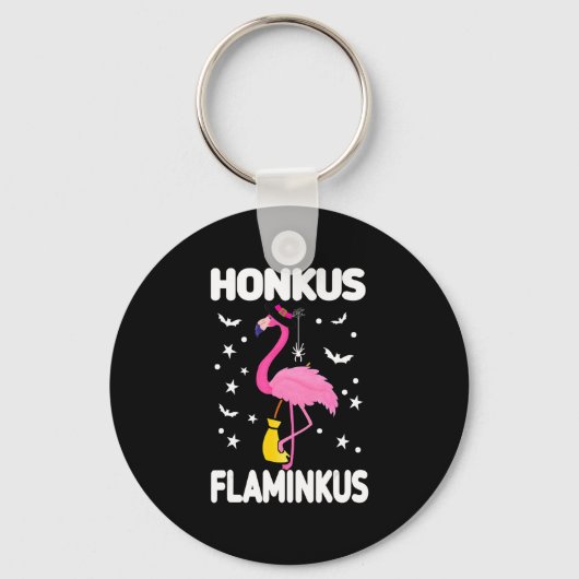 Flamingo | Honkus Flaminkus Halloween Flamingoo Sleutelhanger (Voorkant)