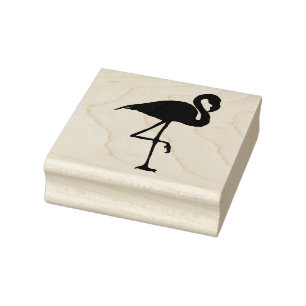 Flamingo - houtstempel rubberstempel