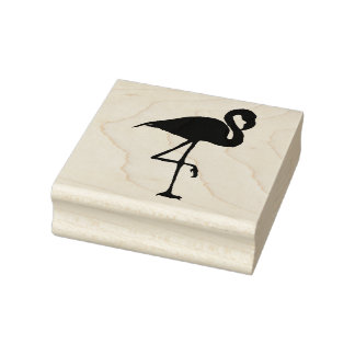 Flamingo - houtstempel rubberstempel