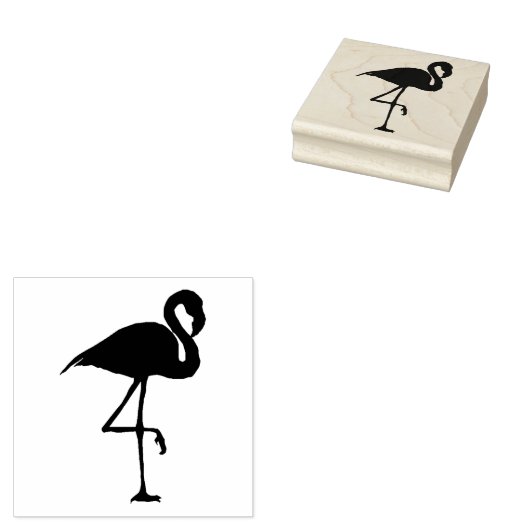 Flamingo - houtstempel rubberstempel (Gestempeld)