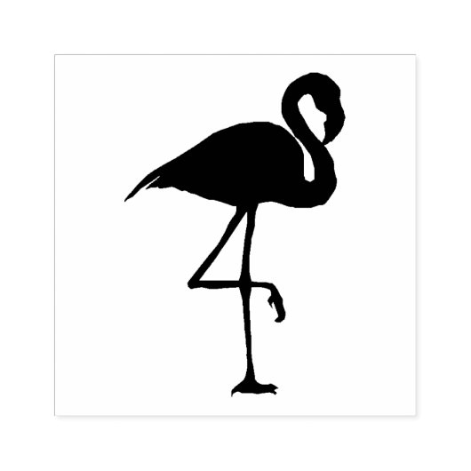 Flamingo - houtstempel rubberstempel (Afrduk)