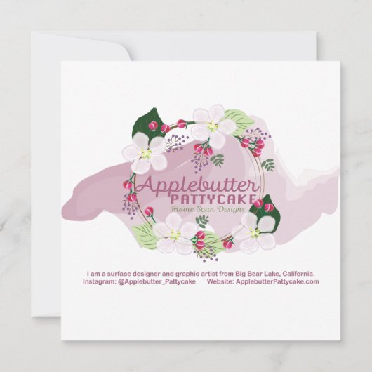 Flamingo Hugs-kaart (Achterkant)