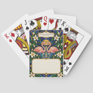 Flamingo Huwelijksgastboek Handtekeningendeck Pokerkaarten