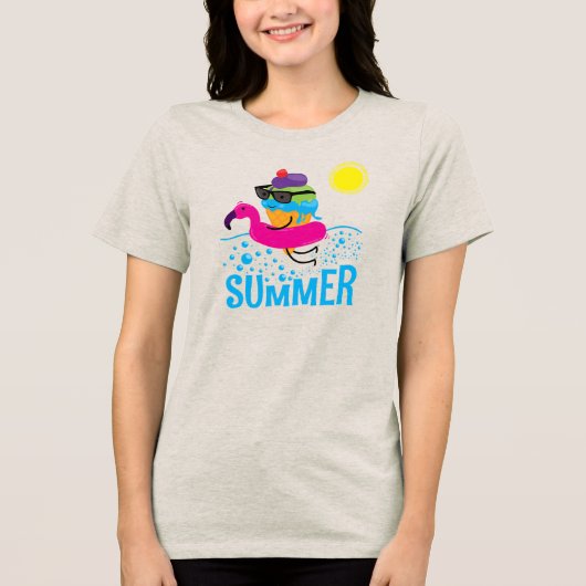 Flamingo Ice Cream T-shirt smelten (Voorkant)