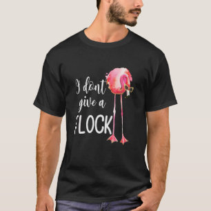 Flamingo Ik geef geen kudde Grappige Vakantie Roze T-shirt