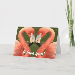 Flamingo - Ik hou van je! Kaart