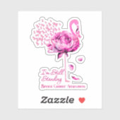 Flamingo Ik sta nog steeds op de borst. Sticker (Vel)