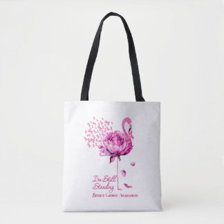 Flamingo Ik sta nog steeds op de borst. Tote Bag