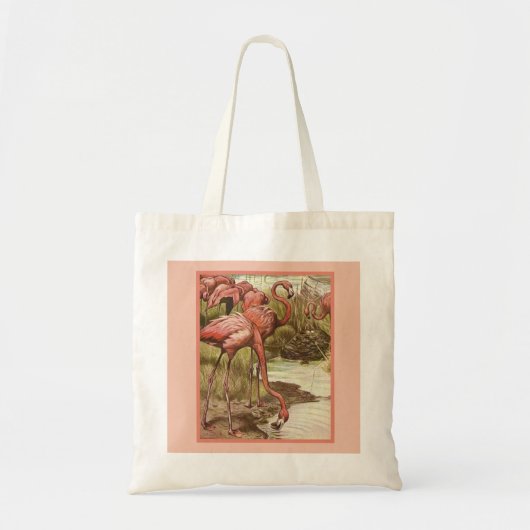 Flamingo Illustratie Print Canvas Tas (Voorkant)
