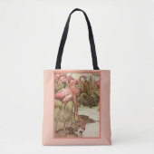  Flamingo Illustratie Print Tote Bag (Voorkant)