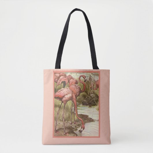 Flamingo Illustratie Print Tote Bag (Voorkant)
