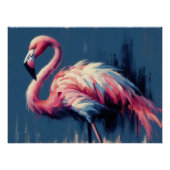 Flamingo Impressionisme Schilderij Decoupage Perfect Poster (Voorkant)