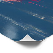 Flamingo Impressionisme Schilderij Decoupage Perfect Poster (Hoek)