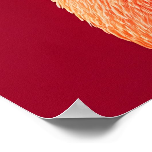 Flamingo in a Top Hat Poster (Hoek)