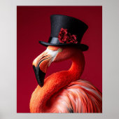 Flamingo in a Top Hat Poster (Voorkant)