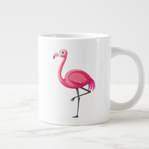 Flamingo in Cartoonstijl-23654 Grote Koffiekop