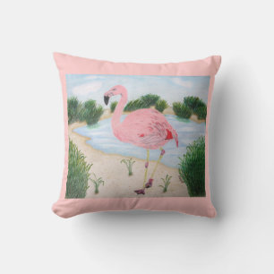 Flamingo in de Marsh Pillow Kussen