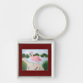 Flamingo in de Marsh Sleutelhanger (Voorkant)