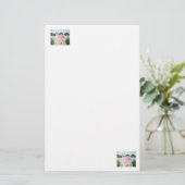 Flamingo in de Marsh Stationery Briefpapier (Staand voorkant)