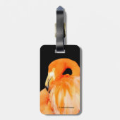 Flamingo in de zomer van de zon bagagelabel (Achterkant verticaal)