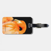 Flamingo in de zomer van de zon bagagelabel (Achterkant horizontaal)