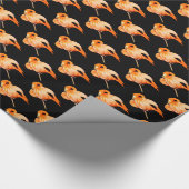 Flamingo in de zomer van de zon cadeaupapier (Hoek)